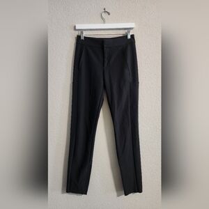 Athleta Women’s Stellar Trouser Pant Black Stretch Ankle Zipper size 4T